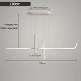 Suspension LED design minimaliste | Ligne graphique & éclairage ciblé Blanc / Blanc neutre / 100 cm