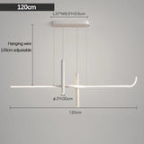 Suspension LED design minimaliste | Ligne graphique & éclairage ciblé Blanc / Blanc neutre / 120 cm