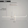 Suspension LED design minimaliste | Ligne graphique & éclairage ciblé Blanc / Blanc neutre / 80 cm