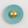 Applique murale circulaire éclipse| Luminaire mural multicolore au style artistique et sculptural 30cm / Bleu & Or