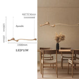 Lustre organique en bois massif | Design sculptural