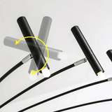 Lustre circulaire architectural en tubes à LED | Luminaire au design moderne