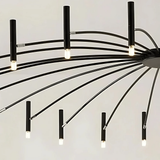 Lustre circulaire architectural en tubes à LED | Luminaire au design moderne
