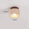 Spot plafond en travertin & bois | Élégance minérale naturelle A / Bois clair / Blanc chaud