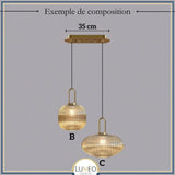 Suspension vintage 2 luminaires