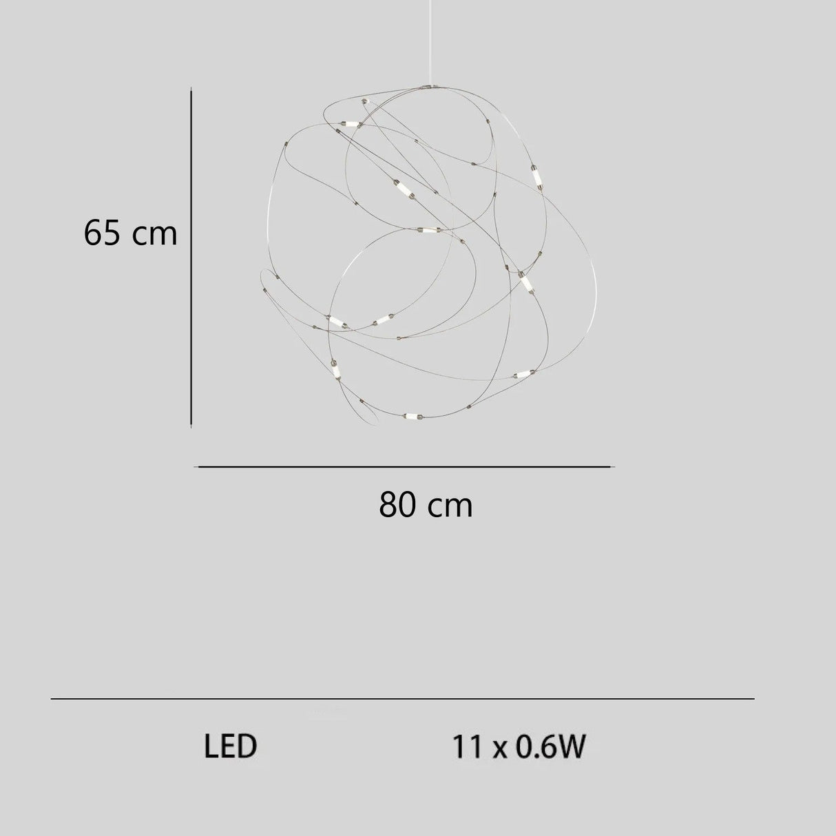 Lustre aérien filaire à LED | Chic & contemporain Or 80 cm / Blanc froid