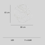 Lustre aérien filaire à LED | Chic & contemporain Or 80 cm / Blanc froid