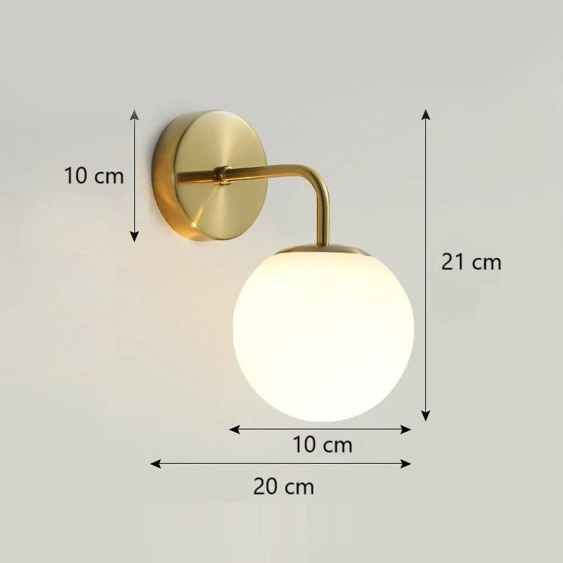 Applique murale globe dépoli suspendu | Luminaire chic et tendance