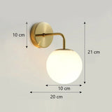 Applique murale globe dépoli suspendu | Luminaire chic et tendance