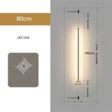 Tube lumineux mural vertical LED | Luminaire minimaliste avec option prise intégrée