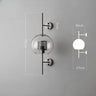Applique murale cylindrique verre & métal | Luminaire mural style art déco moderne A / Chrome