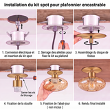 Kit de conversion spot en plafonnier | Encastrement 65 à 90 mm