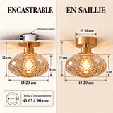 Spot et Plafonnier en verre vintage – Collection CRISTALI SIGNATURE