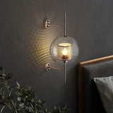 Applique murale cylindrique verre & métal | Luminaire mural style art déco moderne