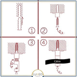 Kit décentralisation pour suspension | Crochet de plafond pour concevoir un lustre araignée