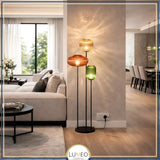 Lampadaire en verre vintage CRISTALI | 3 luminaires à personnaliser