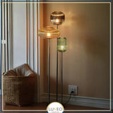 lampadaire en verre coloré 3 lampes