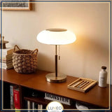 Lampe à poser abat jour en verre strié | Élégance Rétro chic