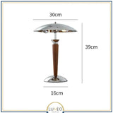 Lampe à poser design métal & bois | Style rétro chic