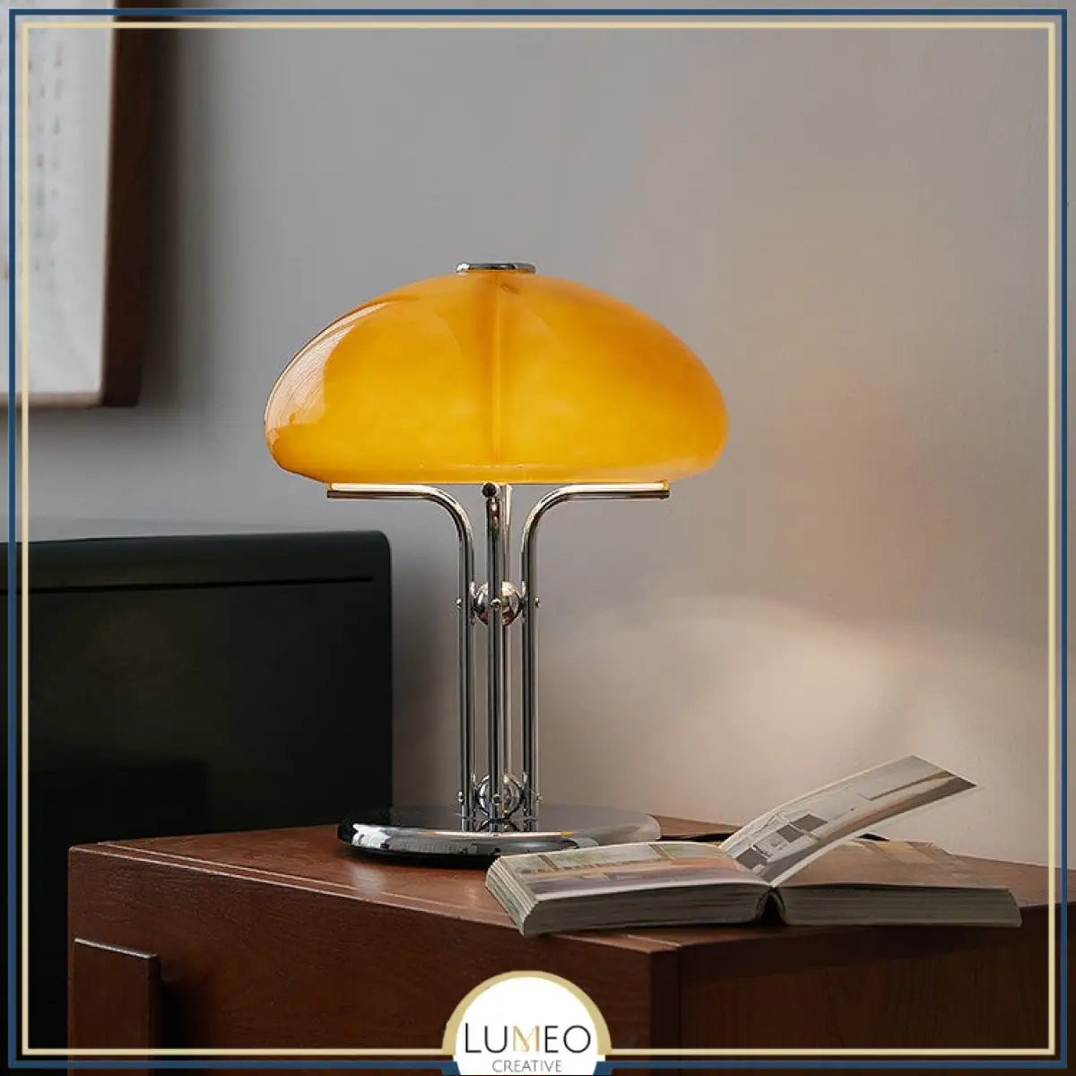 Lampe De Table Vintage Bobomorphose – Verre Crème – Post-moderne – Fabrication Française