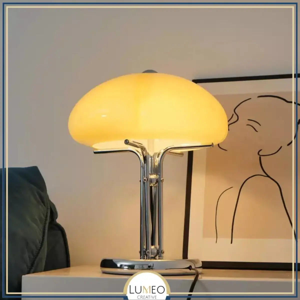 Lampe à poser vintage en verre coloré | Ambiance rétro et élégante