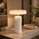 lampe de table marbre blanc