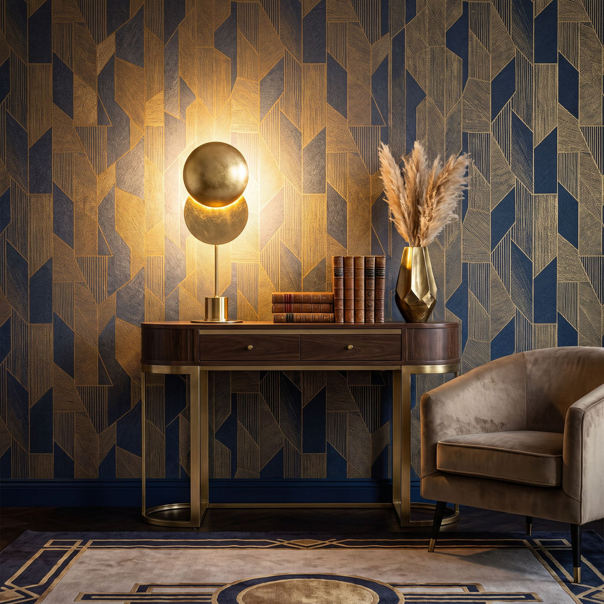 Lampe de table sans fil rechargeable ÉCLIPSE | Design chic & doré