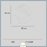 Lustre aérien filaire à LED | Chic & contemporain Or 80 cm / Blanc froid