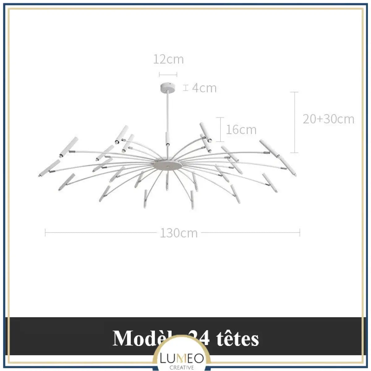 Lustre circulaire architectural en tubes à LED | Luminaire au design moderne