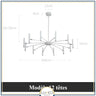 Lustre circulaire architectural en tubes à LED | Luminaire au design moderne Diamètre 100 cm 12 tubes / Blanc / Blanc