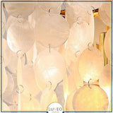 Lustre design en coquillages naturelles