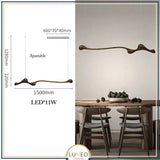 Lustre organique en bois massif | Design sculptural