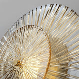 Applique murale ronde en verre rayonnant | Luminaire sculptural au style chic et raffiné
