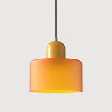 Suspension en verre coloré | Élégance rétro & touche pop Orange / Jaune