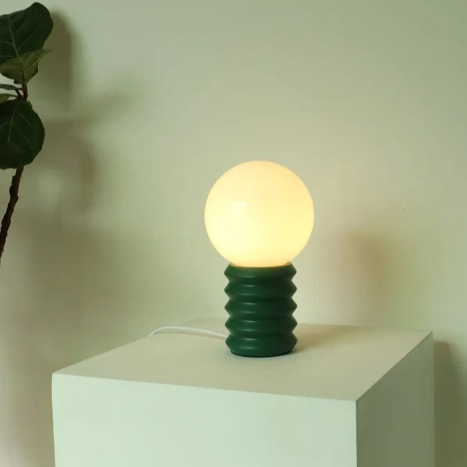 Lampe à poser design globe ressort | Élégance contemporaine F