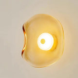 Applique murale en verre artistique | Luminaire décoratif au design organique et lumineux