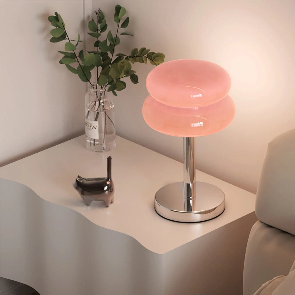 Lampe à poser en verre double diffuseur | Élégance vintage