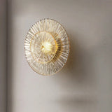 Applique murale ronde en verre rayonnant | Luminaire sculptural au style chic et raffiné