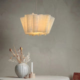 Suspension en tissu plissé bohème | Luminaire doux et poétique