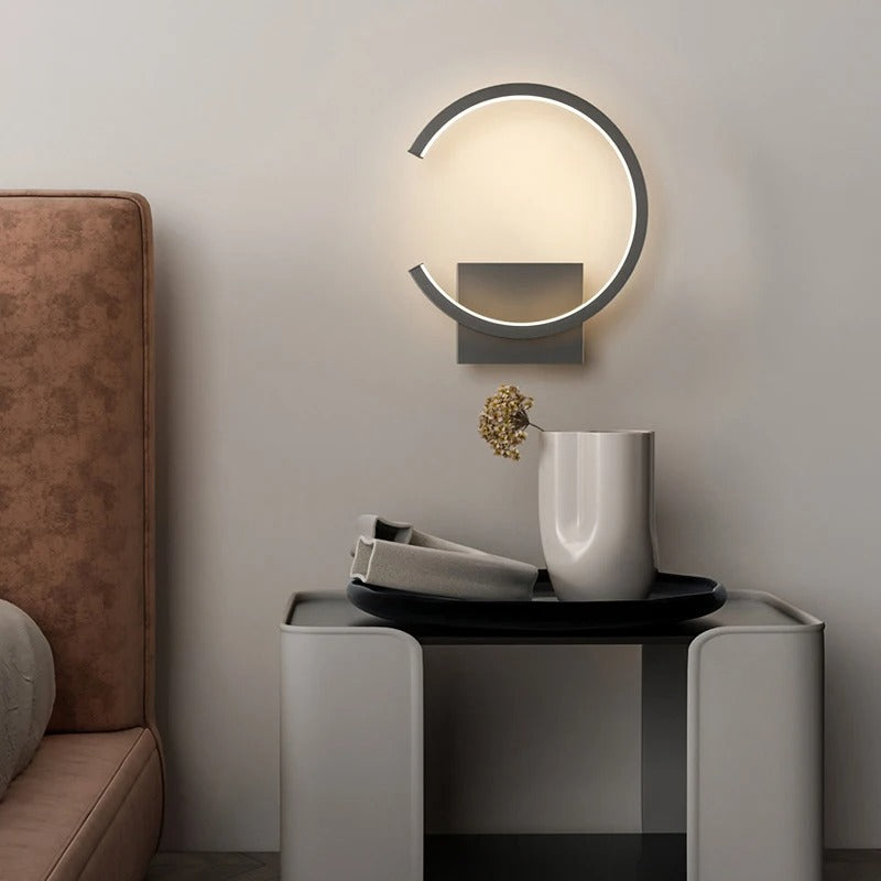 Applique murale LED demi cercle minimaliste | Élégance géométrique