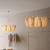 Suspension en tissu plissé bohème | Luminaire doux et poétique