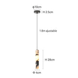 Suspension cylindrique en marbre | Luminaire chic & élégant