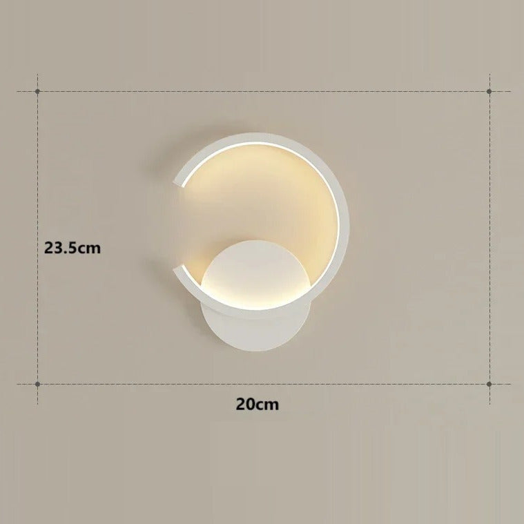 Applique murale LED demi cercle minimaliste | Élégance géométrique