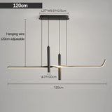Suspension LED design minimaliste | Ligne graphique & éclairage ciblé Noir / Blanc neutre / 120 cm