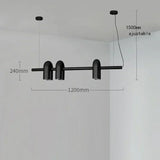 Lustre design tubulaire contemporain 6 lampes | Noir / Dimmable