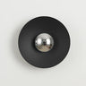 Applique murale circulaire éclipse| Luminaire mural multicolore au style artistique et sculptural 30cm / Noir & Argent