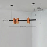 Lustre design tubulaire contemporain 6 lampes | Orange / Dimmable