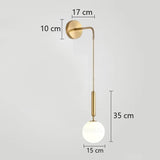 Applique murale globe dépoli suspendu | Luminaire chic et tendance