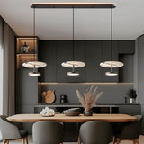 Suspension disque en marbre naturel | Luminaire haut de gamme à LED