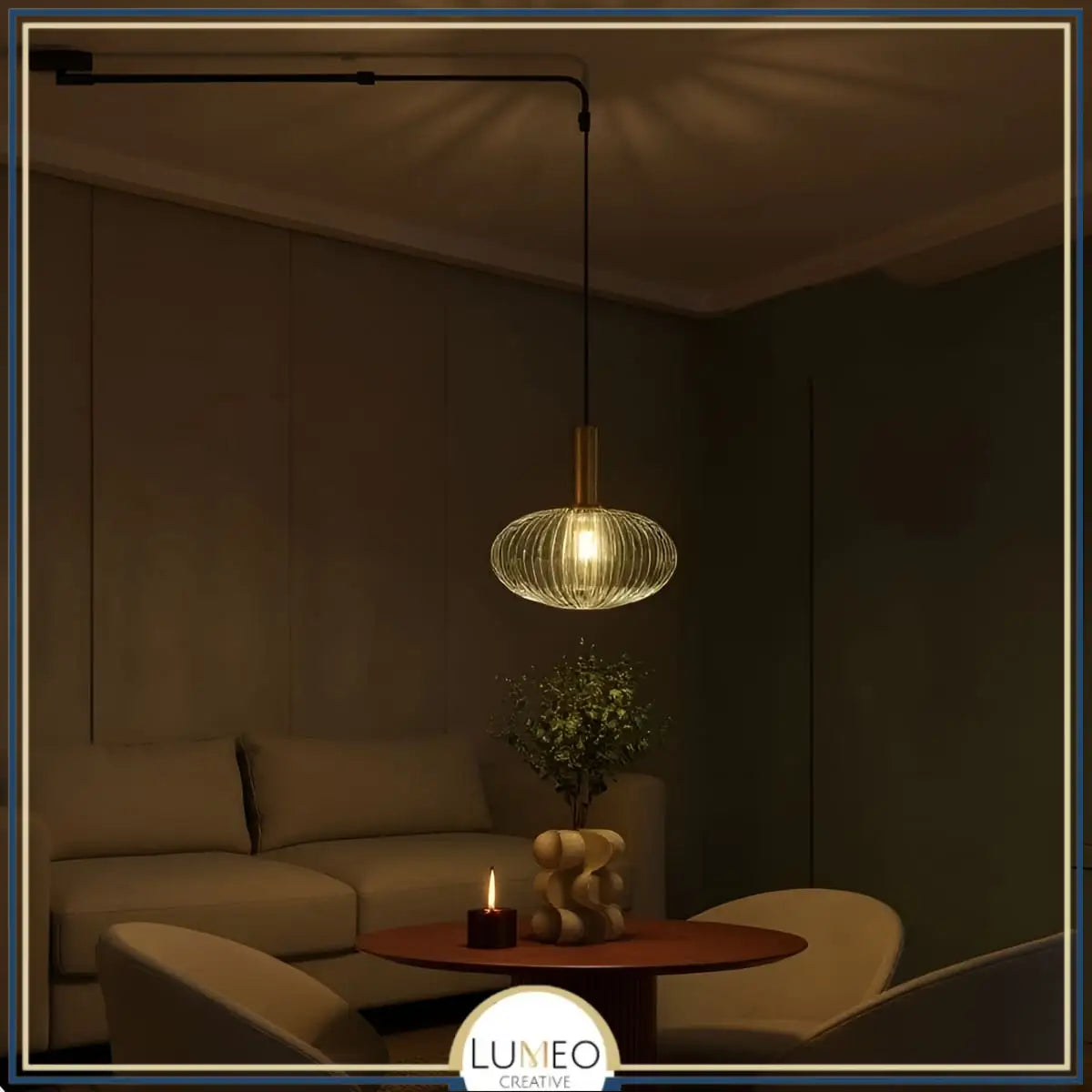 plafonnier déporté et excentré